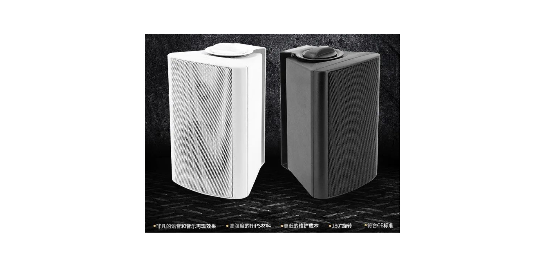 室內時款壁掛音箱（定壓、黑色/白色）